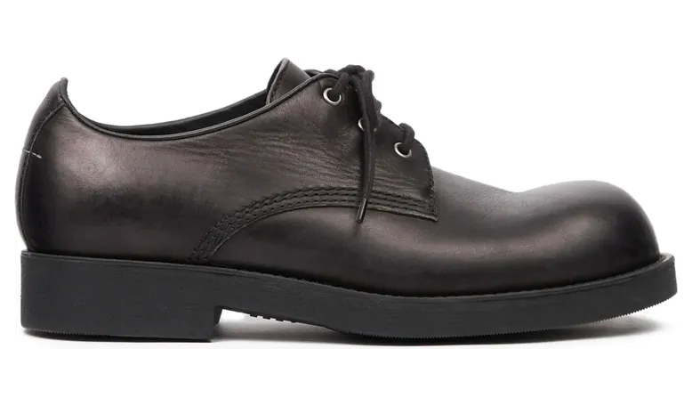Mm6 Maison Margiela Leather Biker Lace-up “Black” (P7431 SH1WQ0007 T8013)