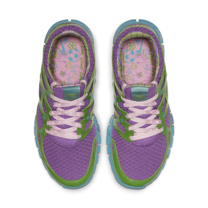Nike Free Run+ 2 Doernbecher Mackenzie Short 2019 (W) Violet Pop/Turquoise Blue-Green Apple-Prism Pink (437527-543)