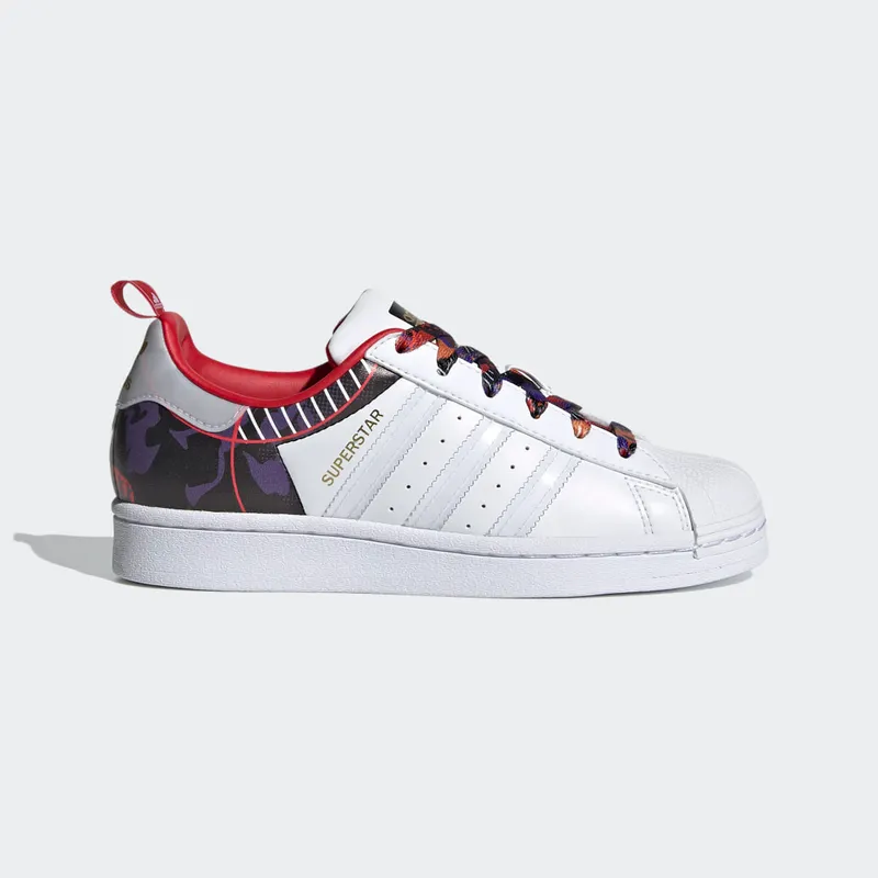 Adidas Superstar J ‘Chinese New Year – Year Of The Ox Camo’ Cloud White/Cloud White/Scarlet (GZ7350)