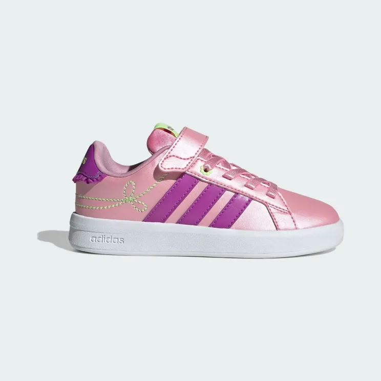 adidas Grand Court 3.0 Girls Shoes Children “St Tropic Bloom / Purple Burst / Hi-Res Yellow” (KI1755)