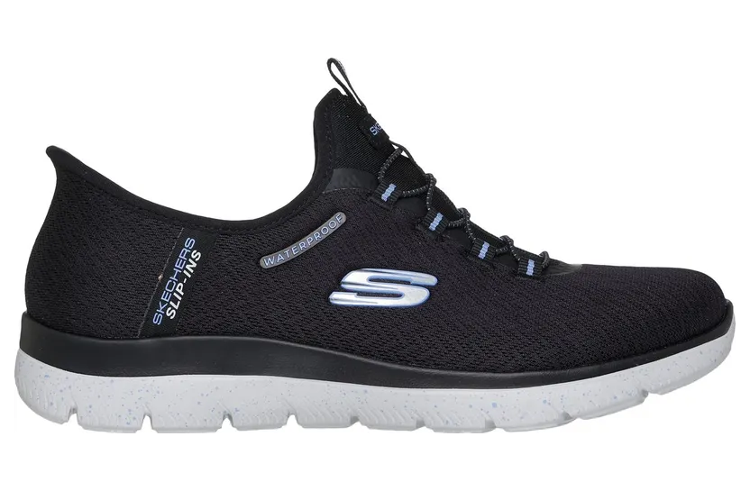 Skechers Slip-ins Waterproof: Summits – Best Choice Sneaker Zwart/Licht Blauw