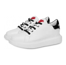 Moschino Sneakers Aus Kalbsleder Love Running (POLJA15284G1CIA310A)