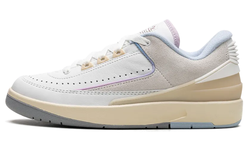 Air Jordan 2 Retro Low Summit White/Ice Blue/Iced Lilac/Varsity Red (DX4401-146)