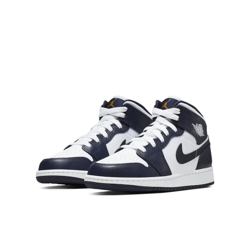 Air Jordan Nike AJ I 1 Mid Obsidian (GS) (2019) (554725-174)