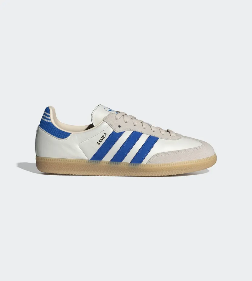 Adidas SAMBA OG SCHOENEN Cloud White / Blue / Gum (IH6821)