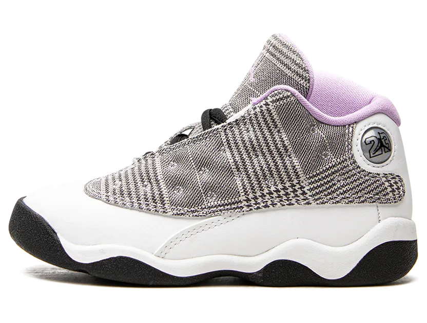 Nike Jordan Baby White & Grey Jordan 13 Retro Houndstooth Sneakers (DN3940-015)