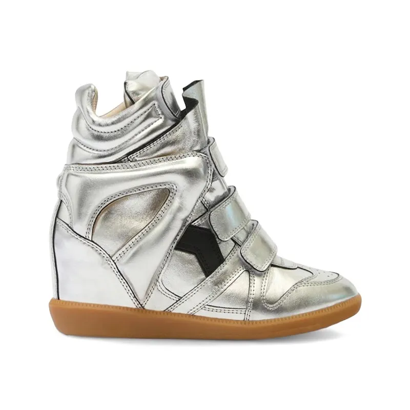 Isabel Marant Bekett Leather Wedge Gun Metal (BK0010FA-C3E12S-08GM)