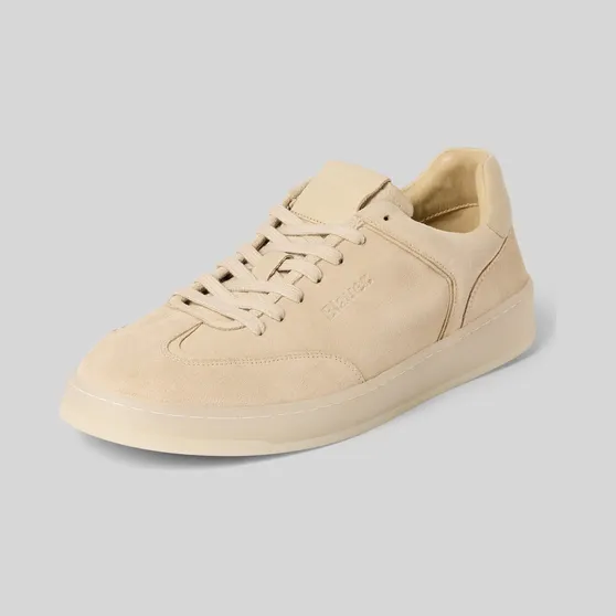 Blauer Sneakers van echt leer met reliëflogo model ‘Farrell’ (S6FARRELL05SUE)