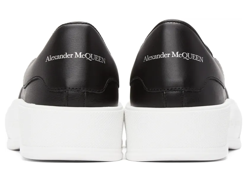 Alexander McQueen Black Deck Skate Plimsoll Sneakers (654595WHZT8) (4)