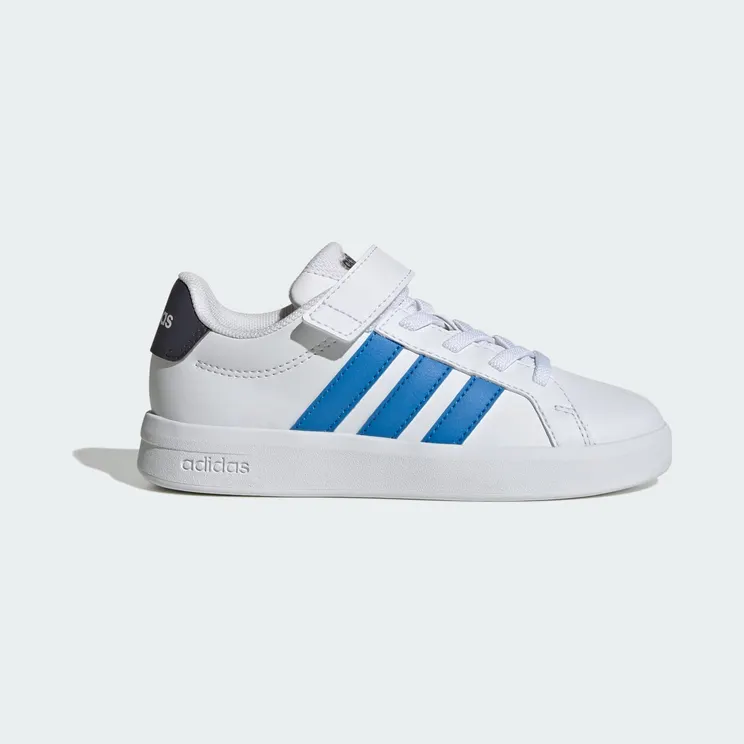 adidas Grand Court 3.0 Shoes Children “Cloud White / Lucid Ray Blue / Aurora Onix” (JP9367)