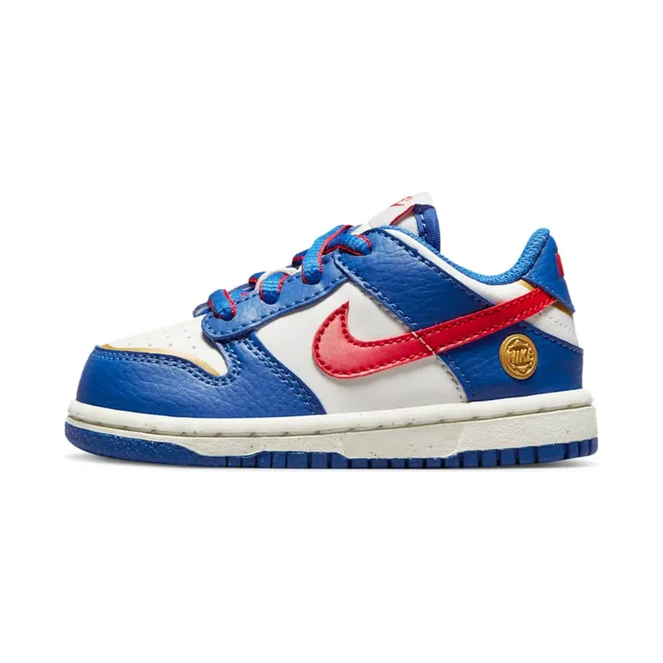 Nike Dunk Low Superhero “Game Royal / Sail / Metallic Gold / University Red” (FD0675-400)