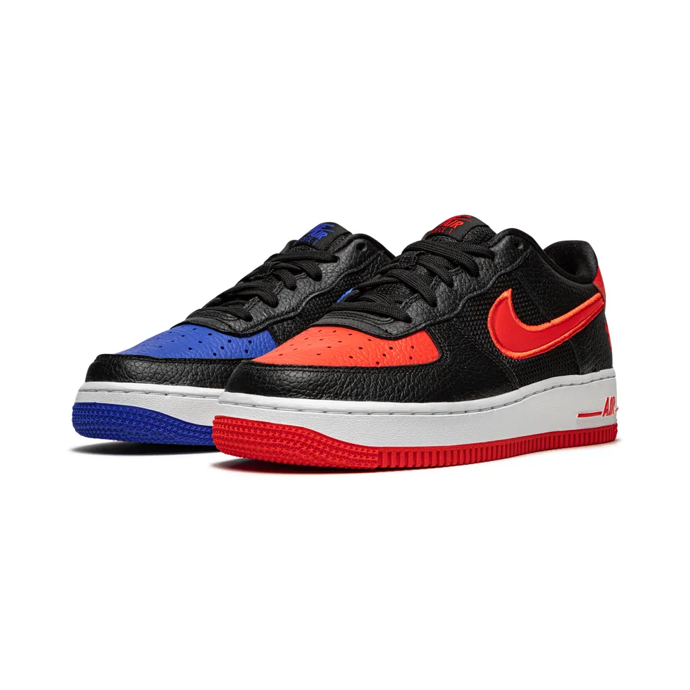 Nike Air Force 1 Low LV8 GS “Black / Chile / Racer Blue” (DH0201-001)