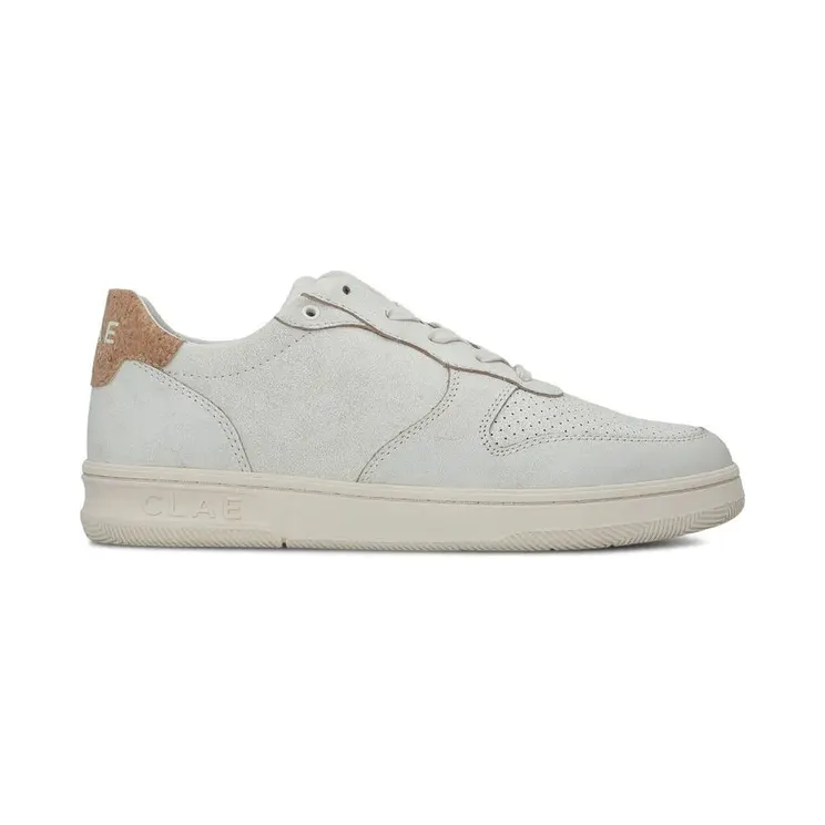 Lage Sneakers Clae Baskets Malone Distressed en cuir blanc (CL24AMA02-DLC)