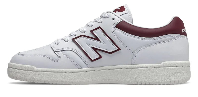 New Balance BB480 LDB White / Burgundy (BB480LDB)