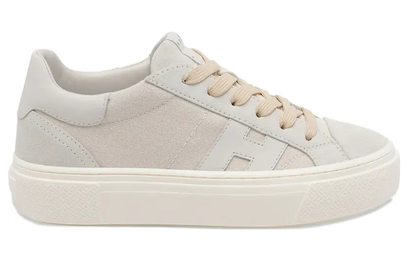 Hogan Crosswind low-top sneakers met logo – Beige (HXW7050GB0TV1U)