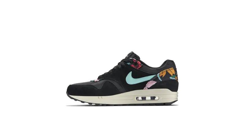Nike Air Max 1 Aloha Black (W) Black/Artisan Teal/Sail (528898-003)