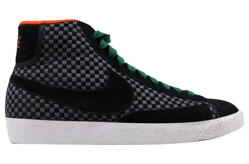Nike Blazer Mid Woven Black/Black-Gorge Green-Team Orange