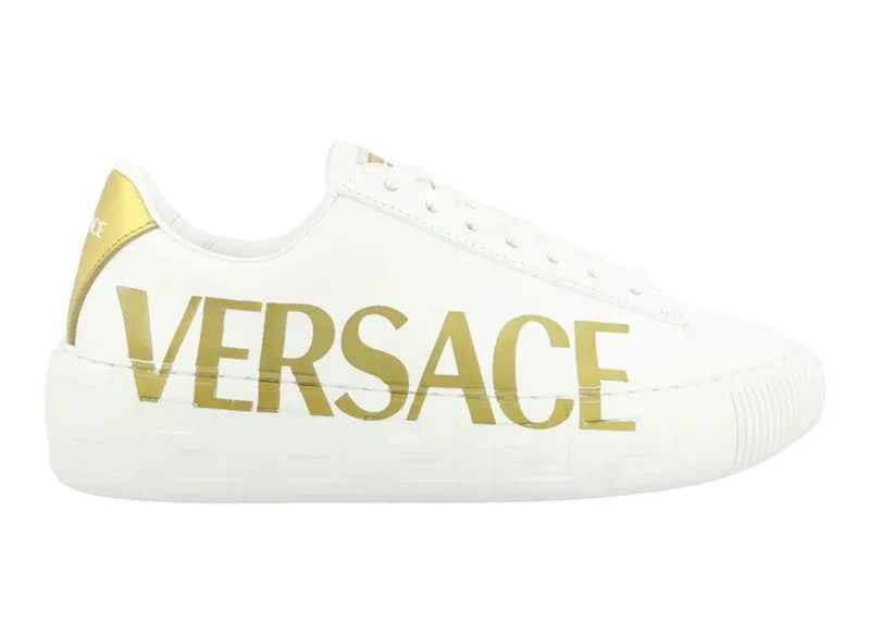 Versace Greca Low-Top White Gold (1004184_1A06574_2W11)