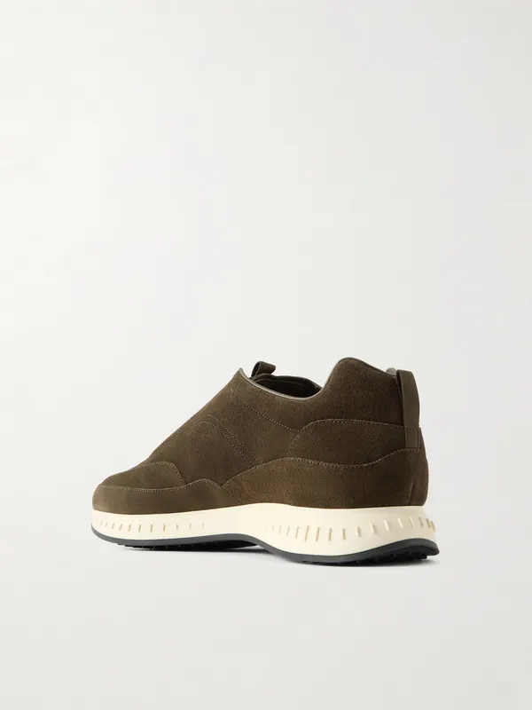 John Lobb Elastic Stream Suede Brown (AAD22JL)