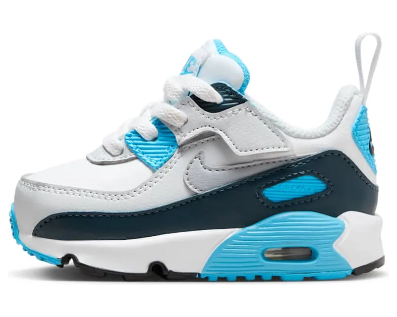 Nike Air Max 90 EasyOn White Baltic Blue Armory “White / Baltic Blue / Armoury Navy / Wolf Grey” (HF6359-100)