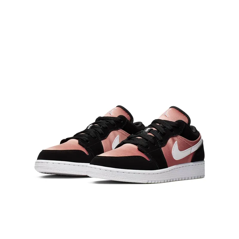 Jordan 1 Low Black White Rose Gold (GS) Black/White-Rose Gold (554723-090)