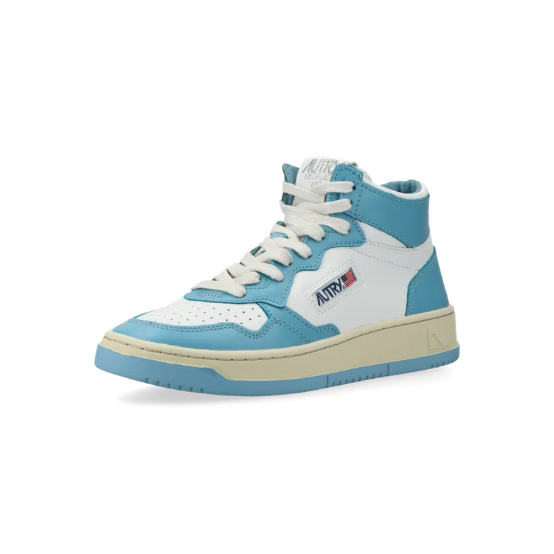 Autry Medalist Mid W (White / Blue) – AUMWWB08