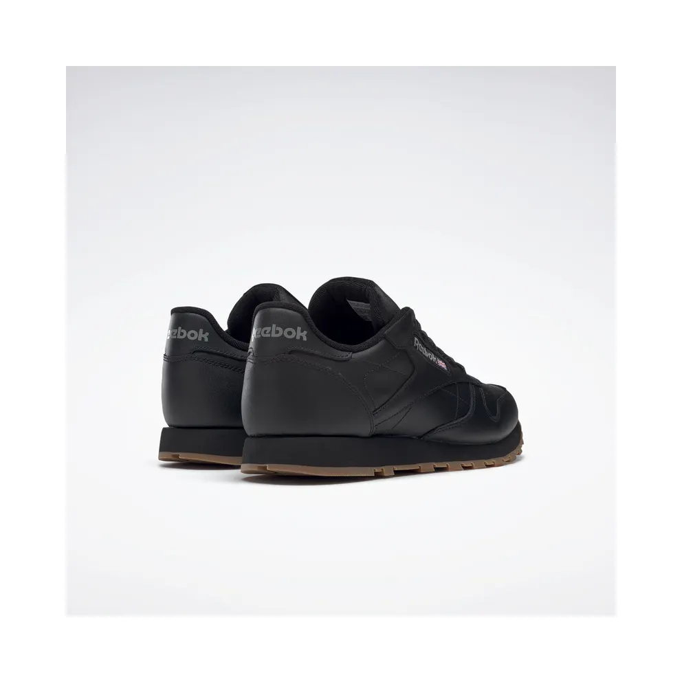 Reebok Classic Leather Shoes Intense Black / Gum