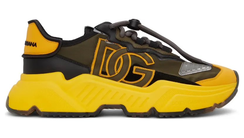 Dolce & Gabbana Yellow & Black Daymaster Sneakers (CS1941 AQ709)