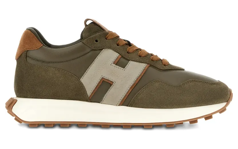 Hogan H601 sneakers met vlakken en applicatie – Groen (HXM6010EH41UHG)