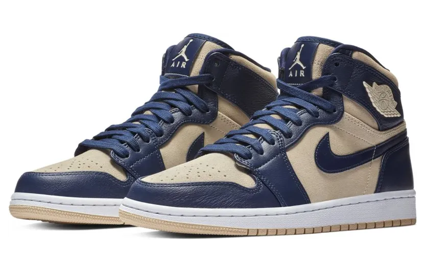 Jordan 1 Retro Premium Midnight Navy Light Cream (W)