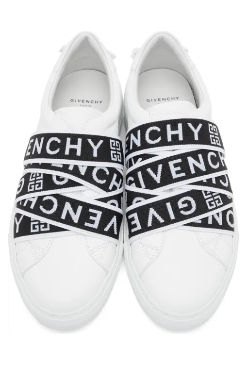 Givenchy White Webbing Low Sneakers (BE000JE0DE) (4)