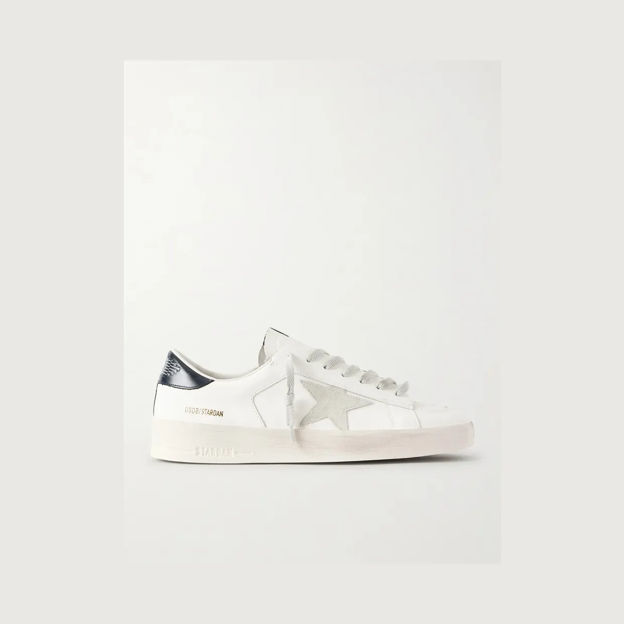 Golden Goose Stardan Suede-Trimmed Leather Sneakers White (GMF00128.F000567)