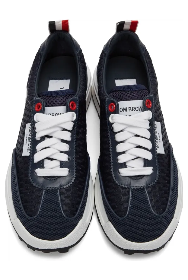 Thom Browne Navy Tech Runner Low Sneakers (FFD108B-03193) (5)