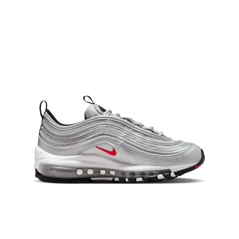 Nike Air Max 97 Silver Bullet 2016/2017 (GS) Metallic Silver/Varsity Red-White-Black (918890-001)