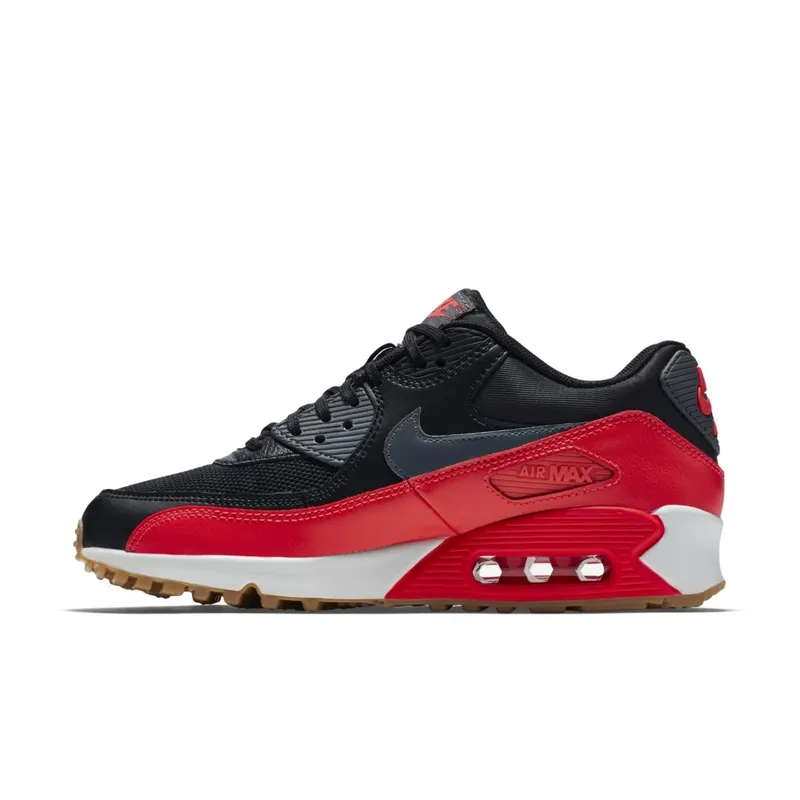 Nike Air Max 90 Crimson Bright (W) Black/Dark Grey/Bright Crimson (616730-025)