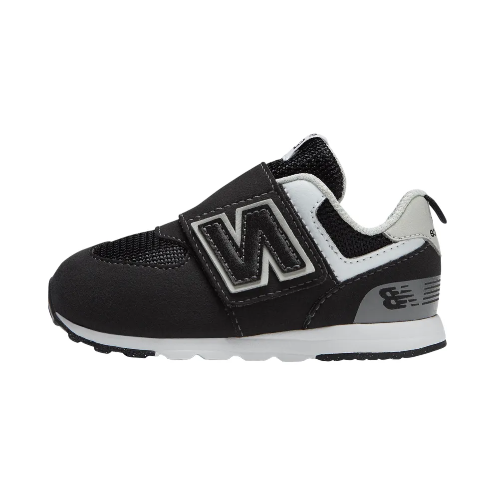 New Balance 574 Hook and Loop TD “Black Silver Metallic” (NW574BK)