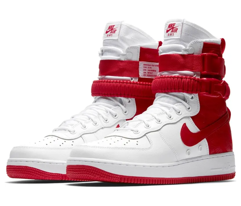 Nike SF Air Force 1 High White University Red