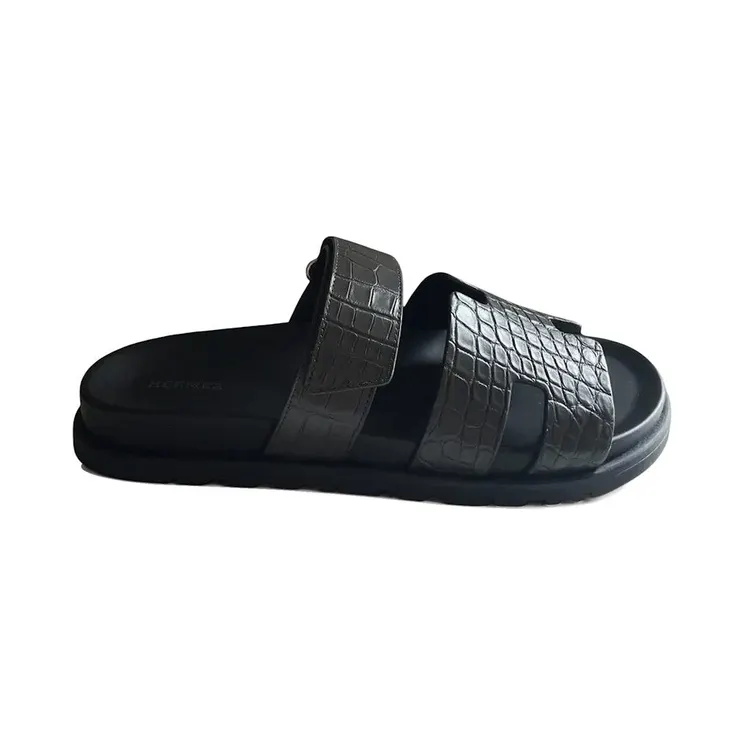 Hermes Chypre Sandal Matte Graphite Alligator (H995128Z-H30430)