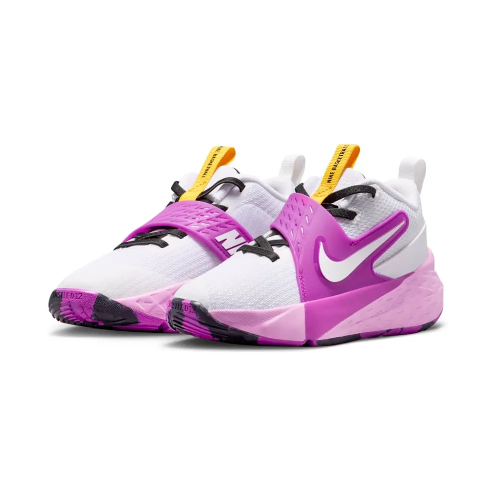 Nike Team Hustle D 12 White Gold Vivid Purple (HF6280-103)
