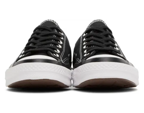 Moncler Genius 7 Moncler Fragment Hiroshi Black Converse Edition Chuck 70 Low-Top Sneakers (4M700 – 00 – 02SLQ) (2)