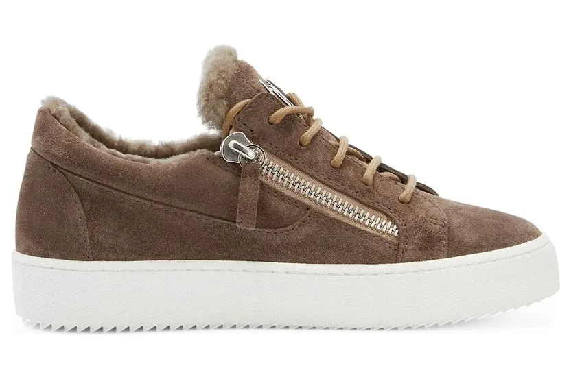 Giuseppe Zanotti Gail sneakers met afwerking van scheerwol – Bruin (RW20000001)