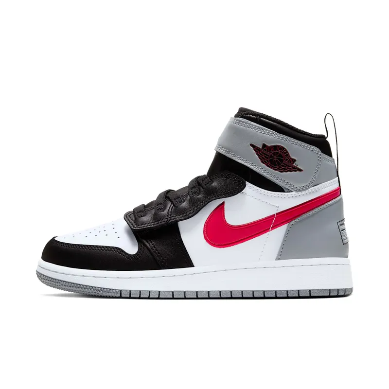 Jordan 1 Flyease Black Particle Grey Gym Red (GS) Black/White-Particle Grey-Gym Red (CT4897-002)
