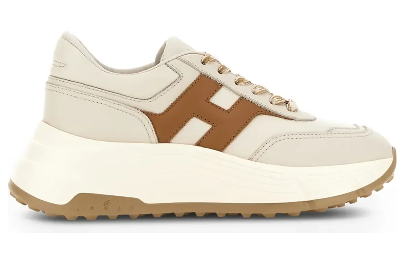 Hogan Hi-Fi logo-patch sneakers – Beige (HXW6690FR30UAI)