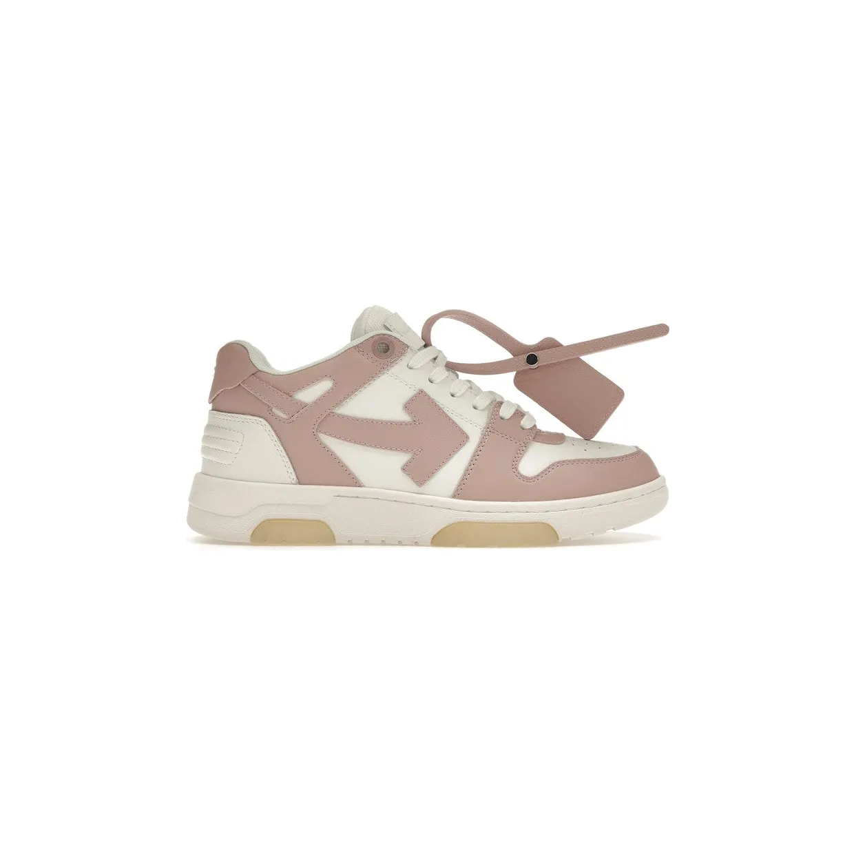 OFF-WHITE Out Of Office “OOO” Low Tops White Pink (OWIA259S22LEA0010130)