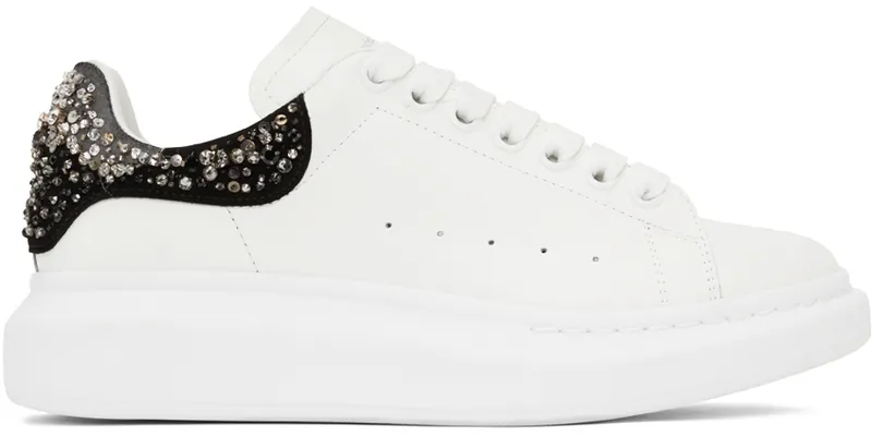 Alexander McQueen White & Black Oversized Larry (705065WICG1)