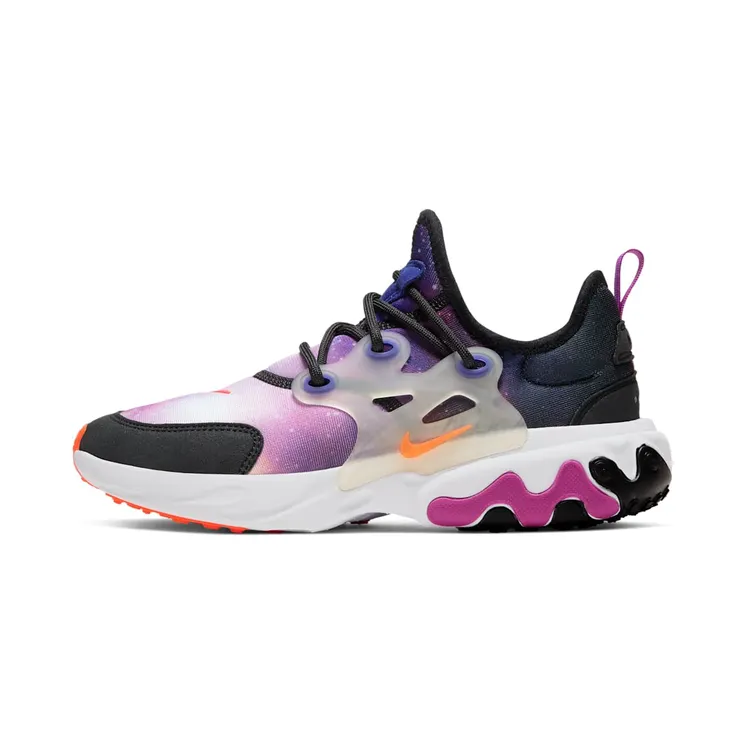 Nike React Presto GS ‘Galaxy’ Black/Court Purple/Blue Fury/Total Orange (CT6624-002)