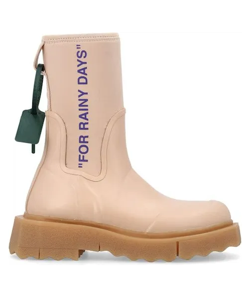 OFF-WHITE For Rainy Days Rain Boot Rose (OWIE016F22MAT0013037)