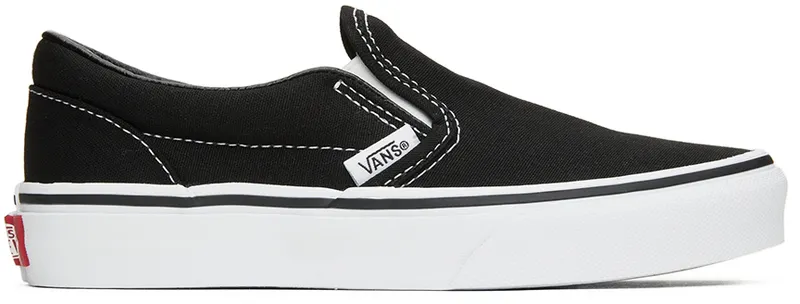 Vans Kids Black Classic Slip-On Little Kids (VN000ZBU6BT1)