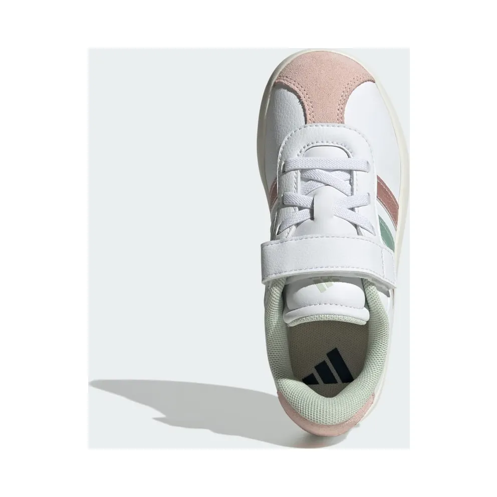 Adidas VL Court 3.0 Skateboard Shoes Kids Cloud White / Linen Green Met. / Sandy Pink Met. (IH4952)