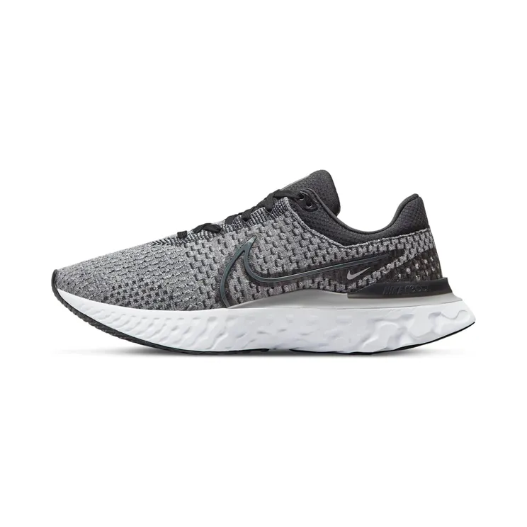 Nike React Infinity Run Flyknit 3 “Black / Grey Fog / White / Dark Smoke Grey” (DH5392-006)